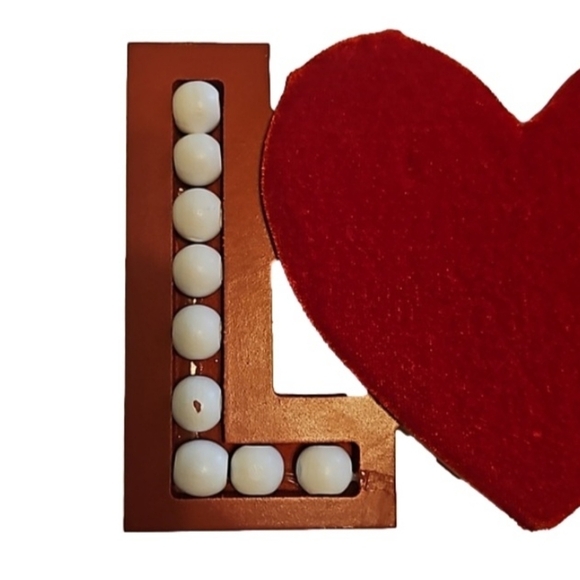 Better Living Brands LLC Valentine Beaded Velvet LOVE table Top 3-D  Home Accent - Picture 4 of 17